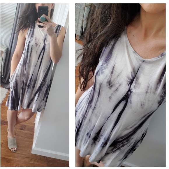 🔥SALE	🔥 Black & grey tie dye dress - Picture 8 of 10